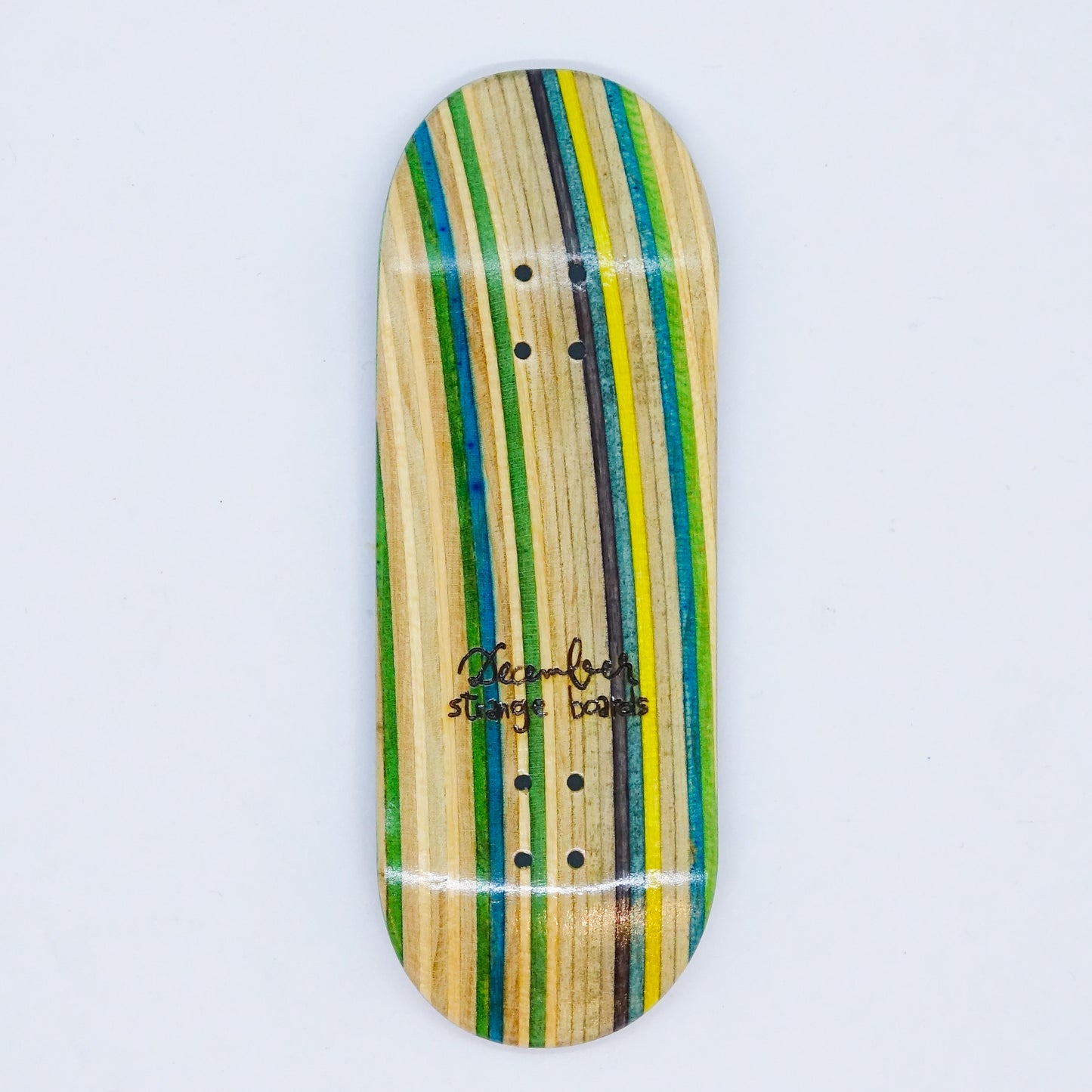 December Strange Boards - Recycled Skateboards Stripy - December Fingerboards