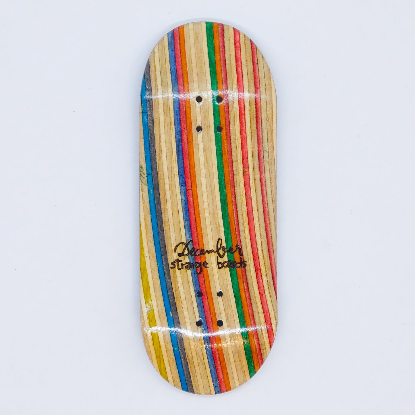 December Strange Boards - Recycled Skateboards Stripy - December Fingerboards