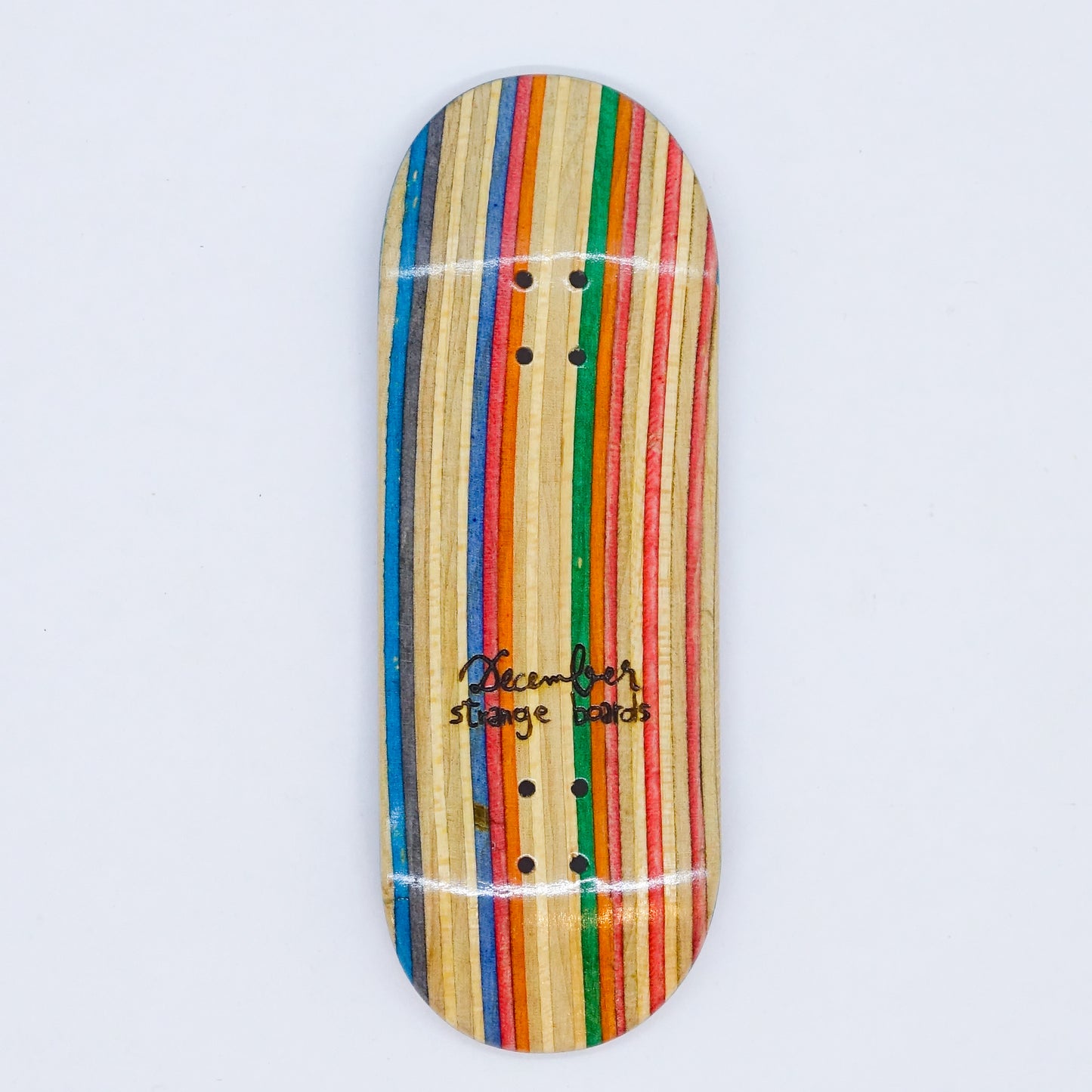 December Strange Boards - Recycled Skateboards Stripy - December Fingerboards