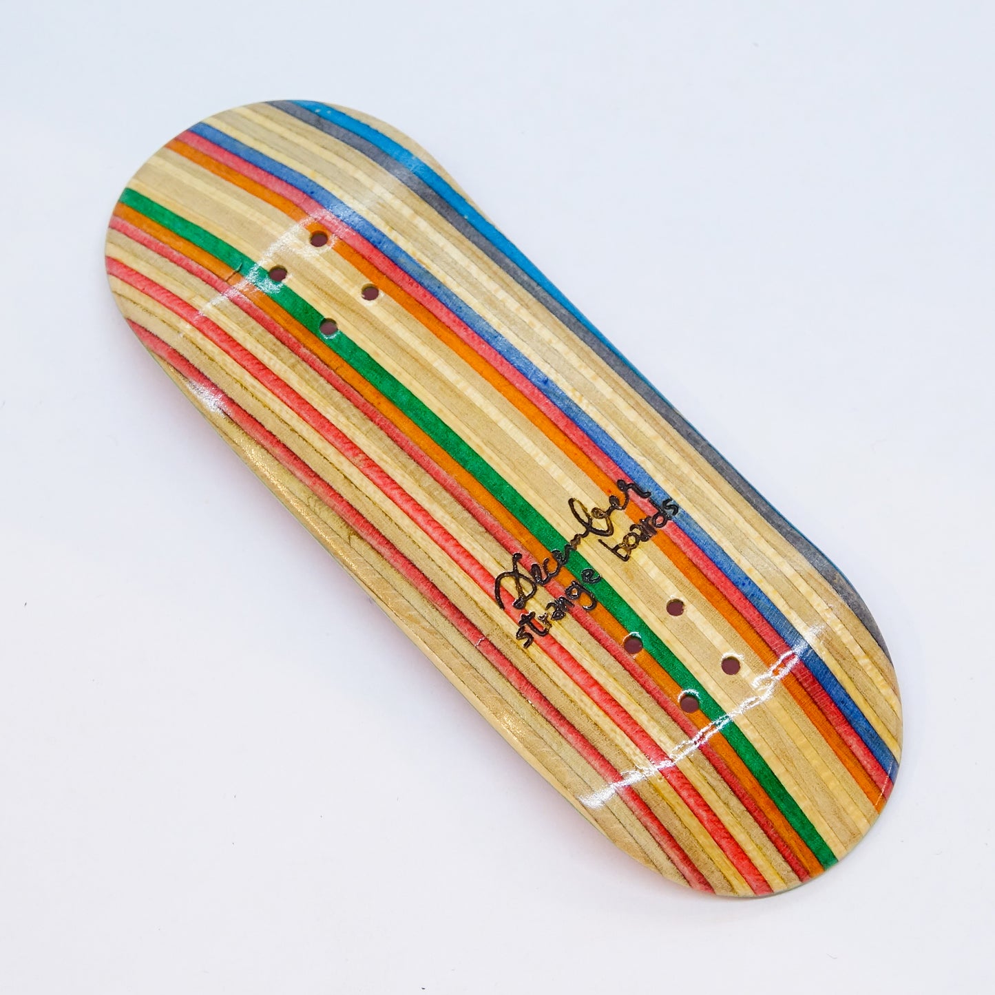 December Strange Boards - Recycled Skateboards Stripy - December Fingerboards