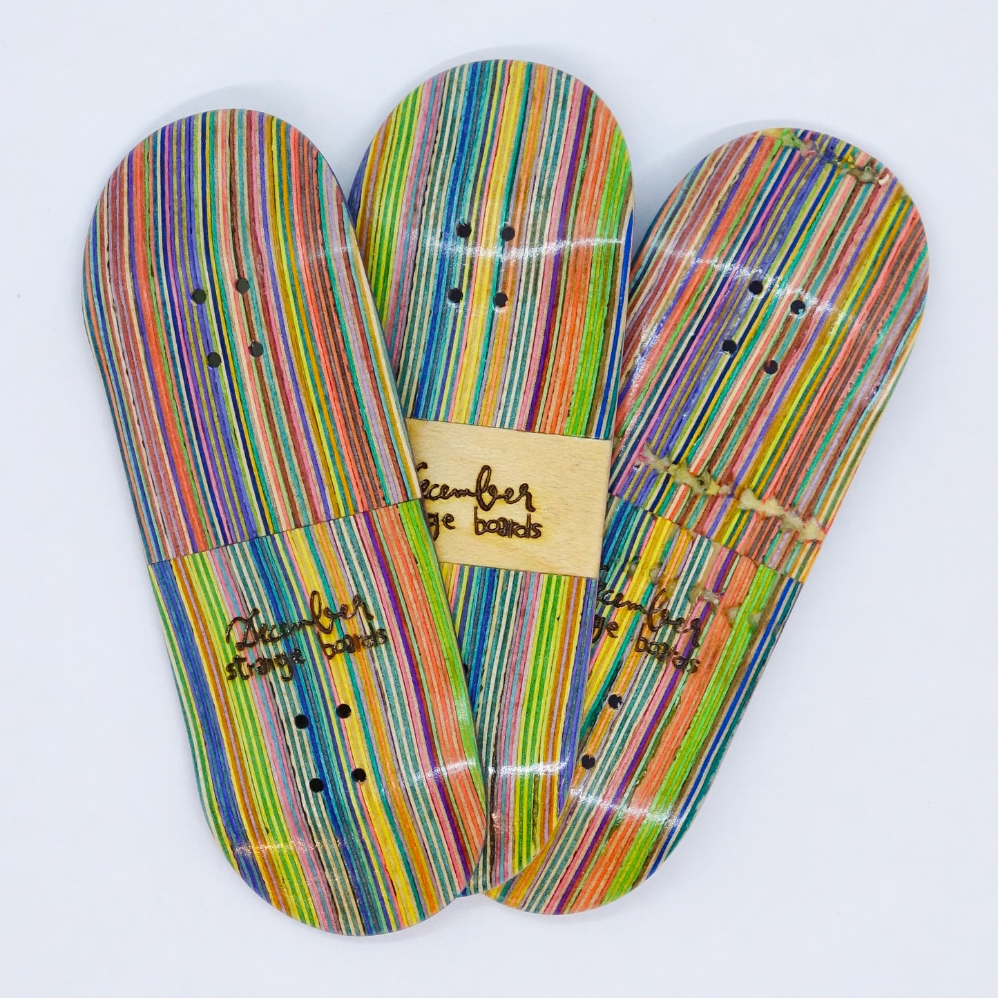 December Strange Boards - Recycled Fingerboards Stripy - December Fingerboards