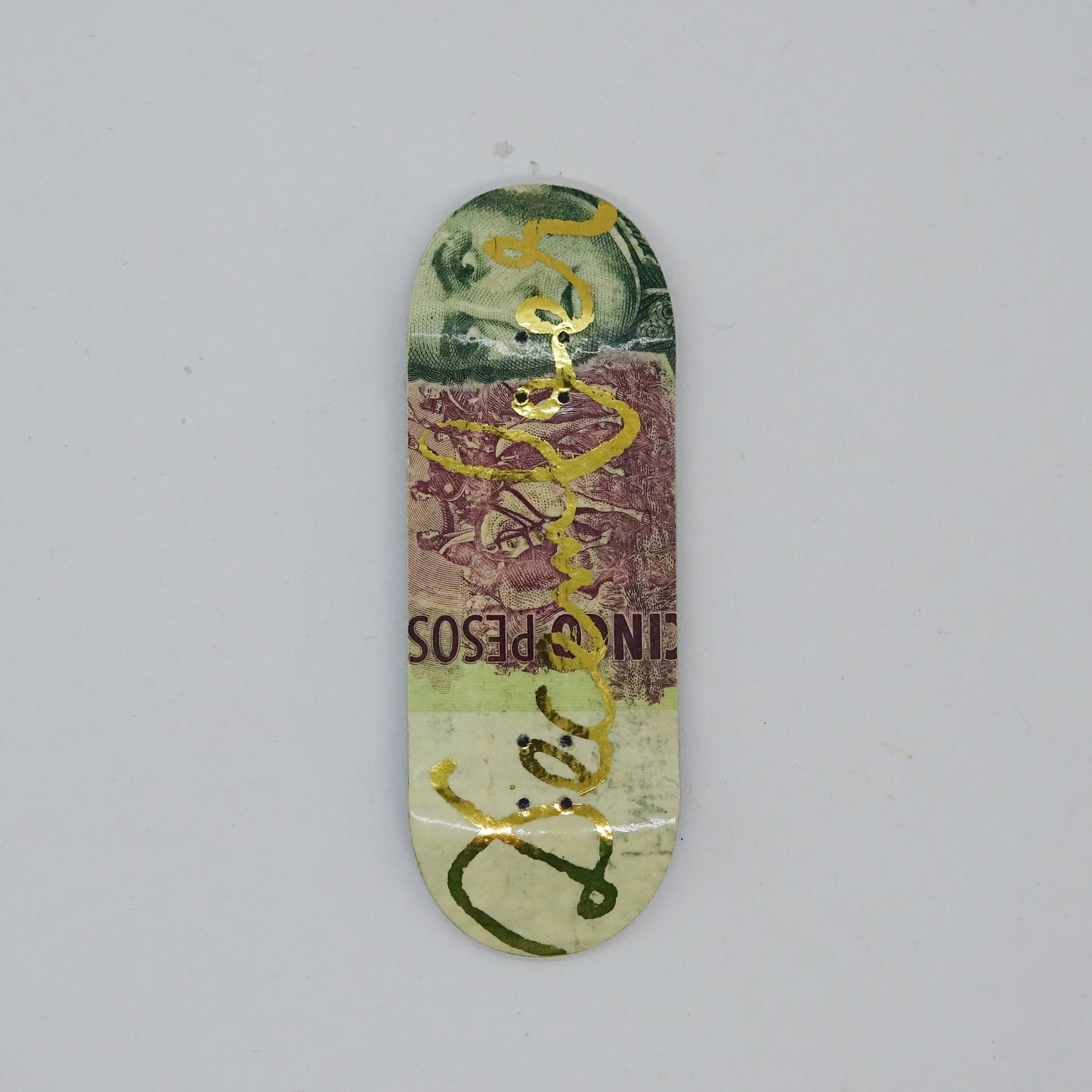 December Real Money Deck - 5 Pesos Faces - December Fingerboards