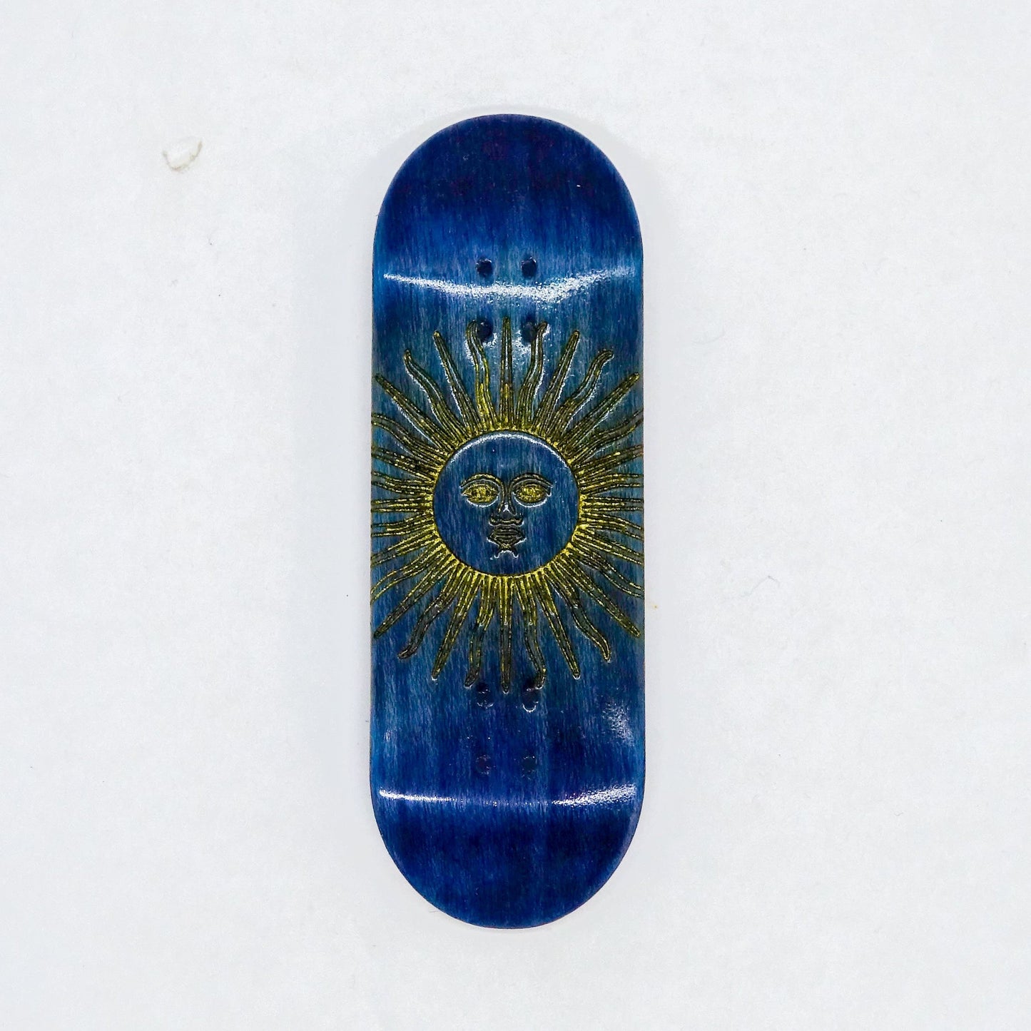 December Engraved Deck - Sol de Mayo Gold Inlay - Napo Blue - December Fingerboards