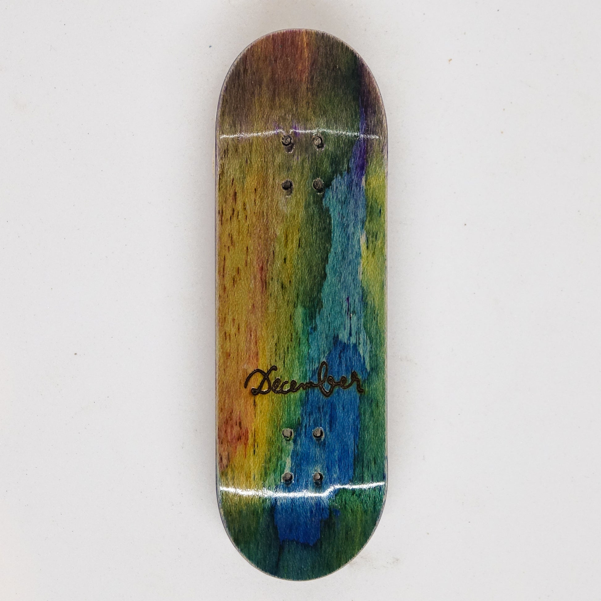 December Maple Board - December Logo Tye Dye - December Fingerboards
