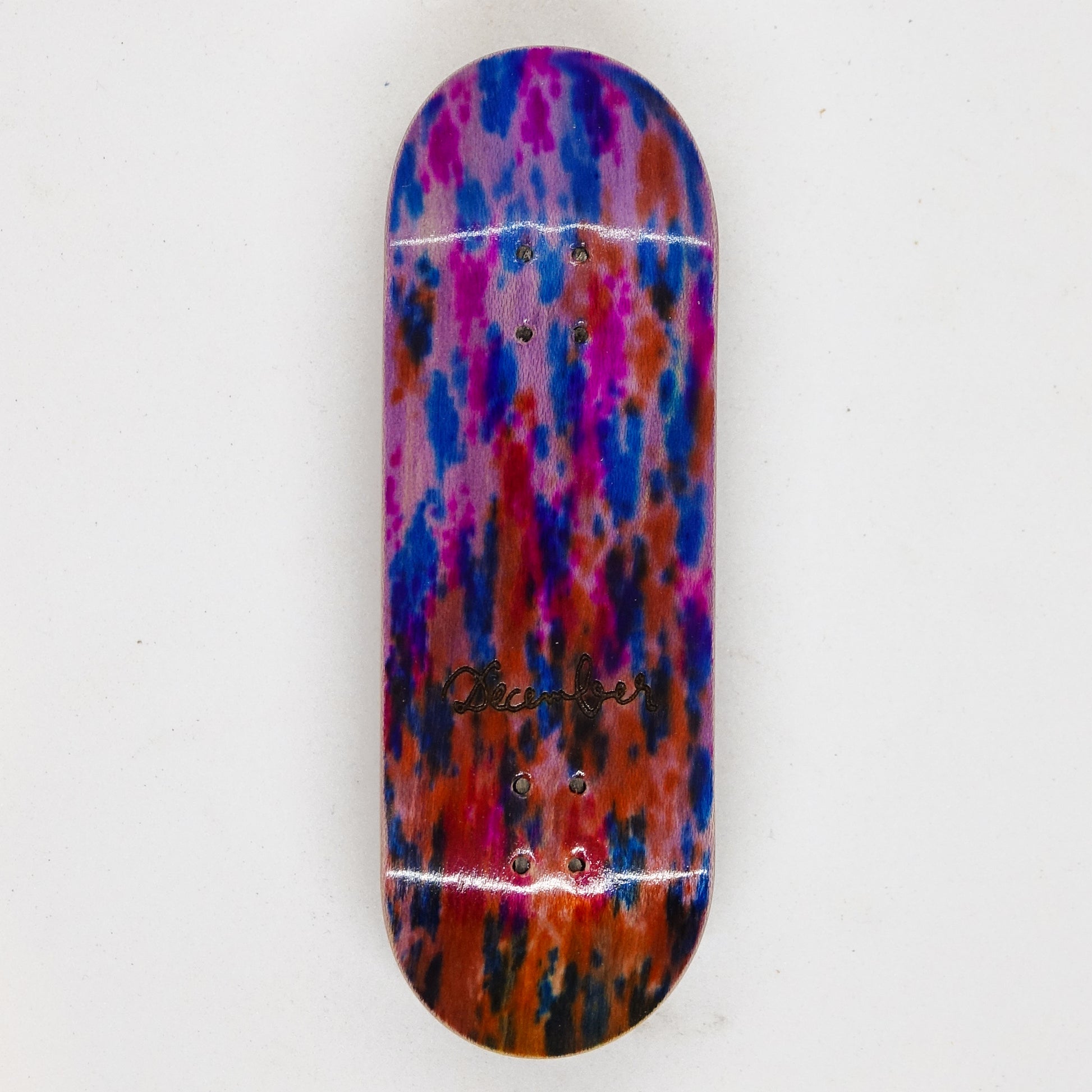 December Maple Board - December Logo Tye Dye - December Fingerboards