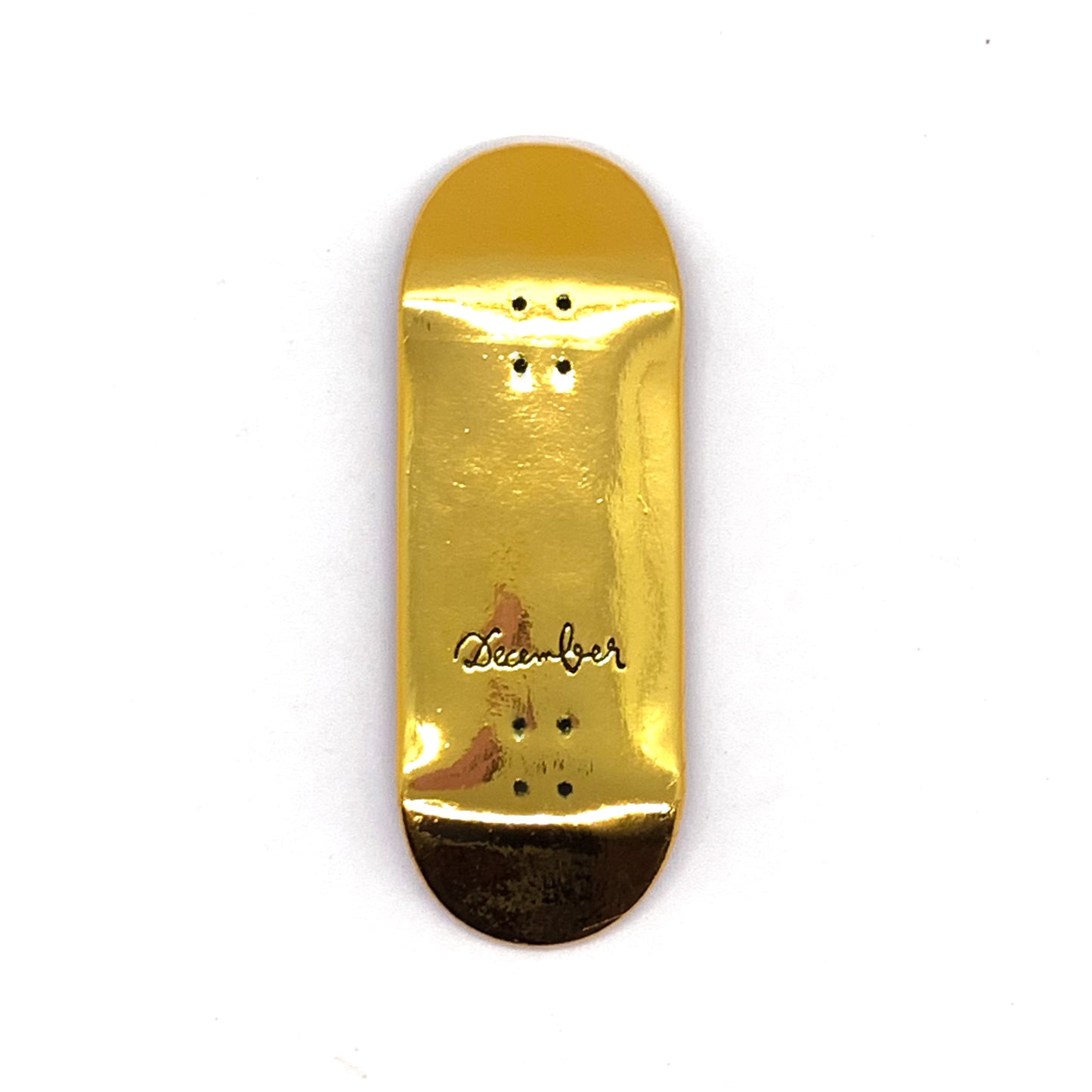 December Engraved Deck - Logo Gold - December Fingerboards