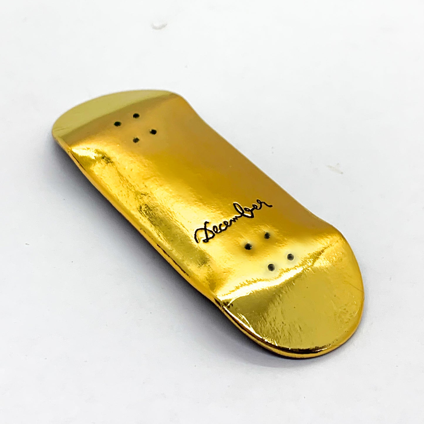 December Engraved Deck - Logo Gold - December Fingerboards